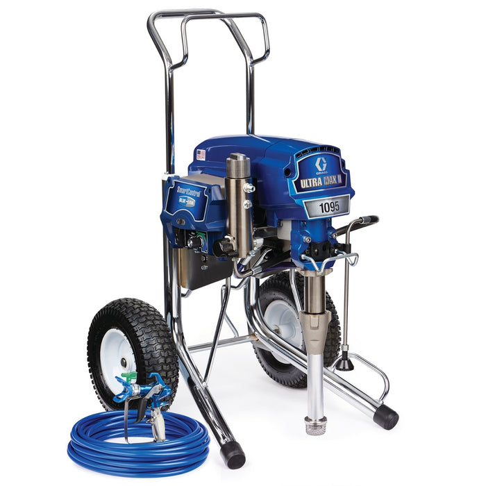 17E646 - Ultramax Sprayer Graco 1095 Hi, Cee 7/7,Standard completo di pistola Contractor PC™, Ugello LP517, RAC X™, Filtro (60 mesh), Tubo flessibile BlueMax™ II (1/4" x 15m)