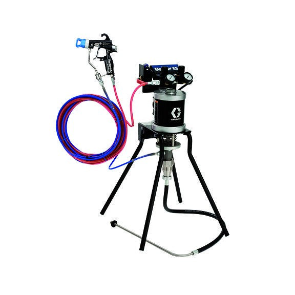 24F153 - Merkur 30:1 ES Air Assisted Package, 1.5 lpm, standard mount, Pistola PerformAA 50, Ugello AXM411, Pompante Acciaio Inox e pescante
