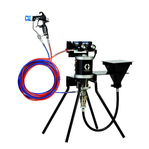 24W287 - Pacchetto Merkur ES a supporto pneumatico 30:1, 1,5 lpm, standard, Pistola PerformAA 50, Ugello AXM411, Serbatoio, Pompante Inox